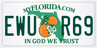 FL license plate EWUR69