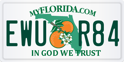 FL license plate EWUR84
