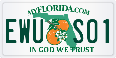 FL license plate EWUS01