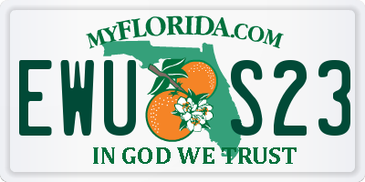FL license plate EWUS23