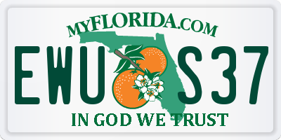 FL license plate EWUS37