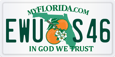 FL license plate EWUS46