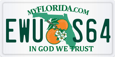 FL license plate EWUS64