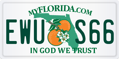 FL license plate EWUS66