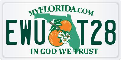 FL license plate EWUT28