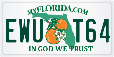 FL license plate EWUT64