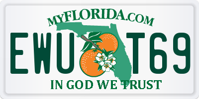 FL license plate EWUT69