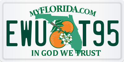 FL license plate EWUT95