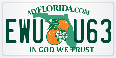 FL license plate EWUU63