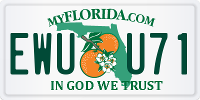 FL license plate EWUU71