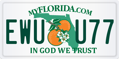 FL license plate EWUU77