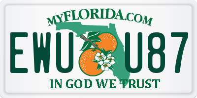 FL license plate EWUU87