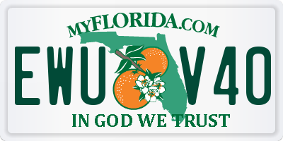 FL license plate EWUV40