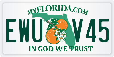 FL license plate EWUV45
