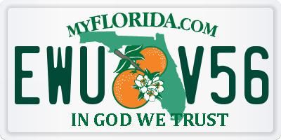 FL license plate EWUV56