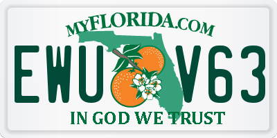 FL license plate EWUV63