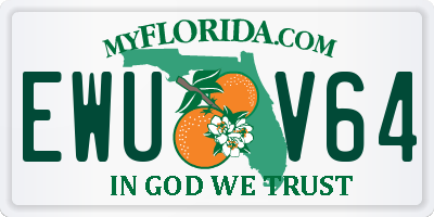 FL license plate EWUV64