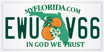 FL license plate EWUV66