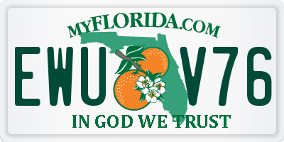 FL license plate EWUV76