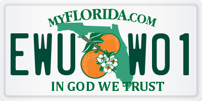FL license plate EWUW01
