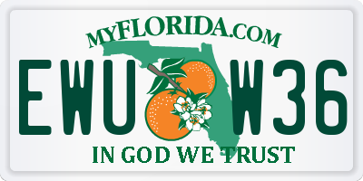FL license plate EWUW36
