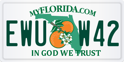 FL license plate EWUW42
