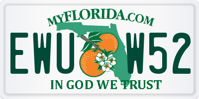 FL license plate EWUW52
