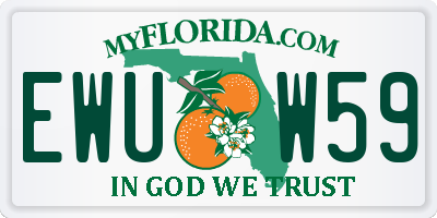 FL license plate EWUW59