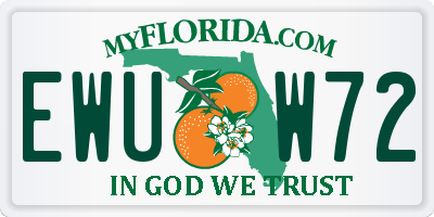 FL license plate EWUW72