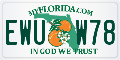 FL license plate EWUW78