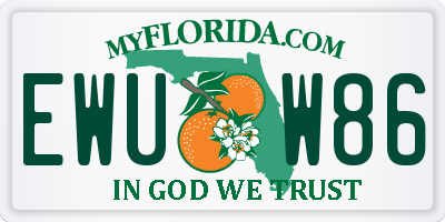 FL license plate EWUW86