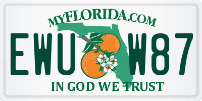 FL license plate EWUW87