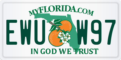 FL license plate EWUW97
