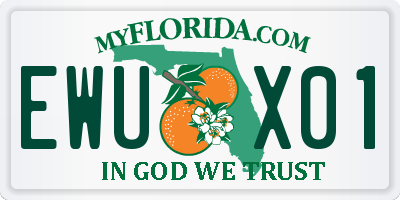 FL license plate EWUX01