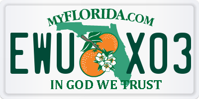 FL license plate EWUX03