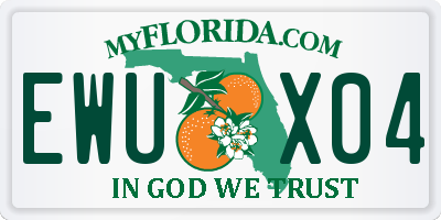 FL license plate EWUX04