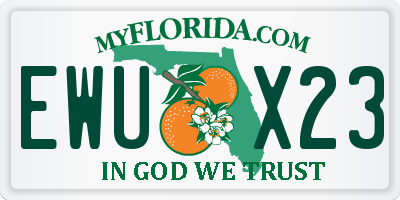 FL license plate EWUX23