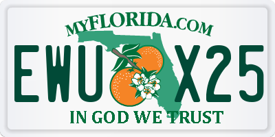 FL license plate EWUX25