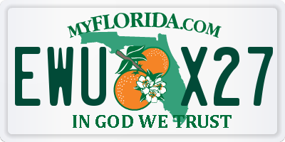 FL license plate EWUX27