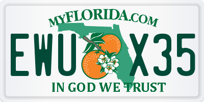 FL license plate EWUX35