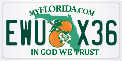 FL license plate EWUX36
