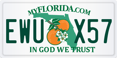 FL license plate EWUX57