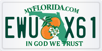 FL license plate EWUX61