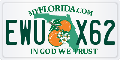 FL license plate EWUX62