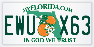 FL license plate EWUX63