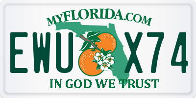 FL license plate EWUX74