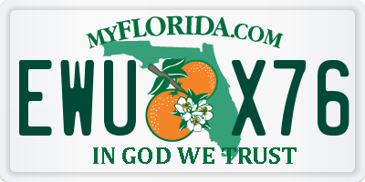 FL license plate EWUX76