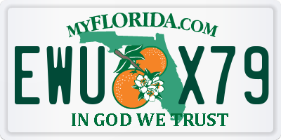 FL license plate EWUX79
