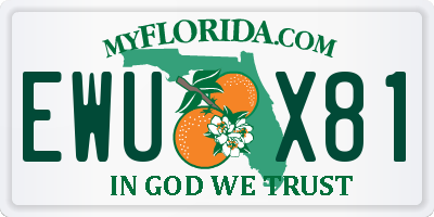 FL license plate EWUX81