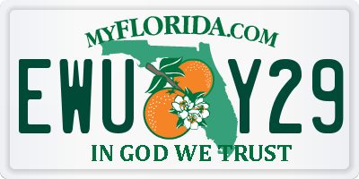 FL license plate EWUY29